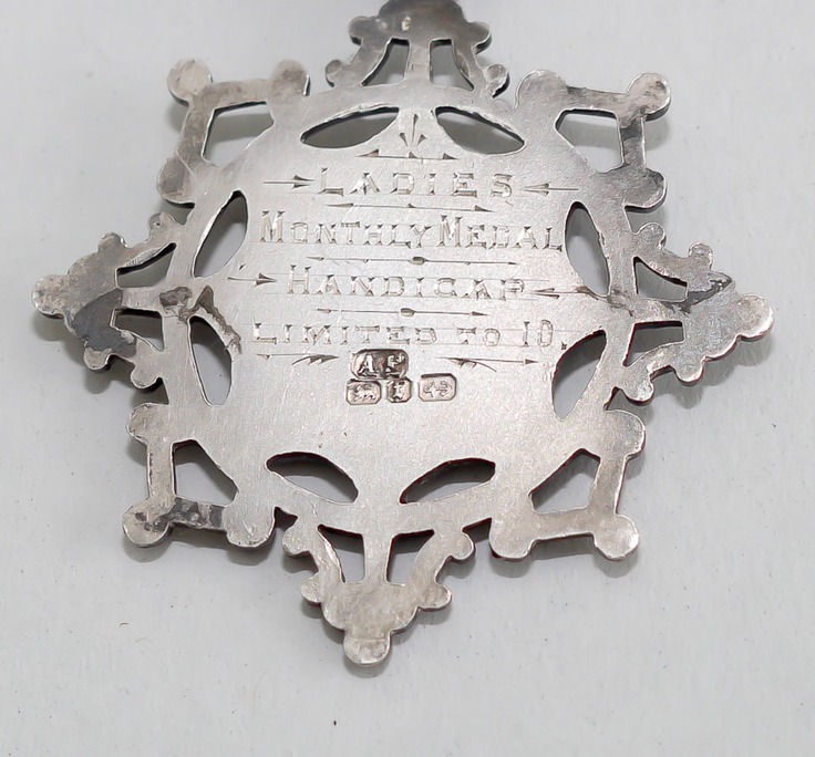 Première médaille mensuelle de compétition des dames 1893 - verso